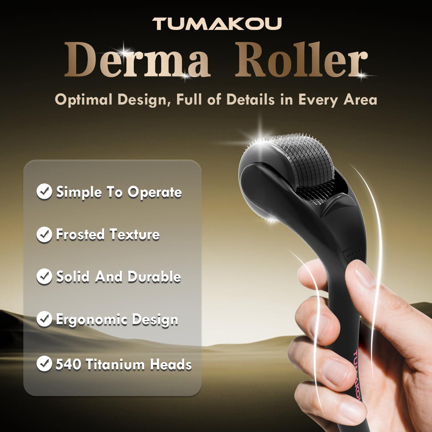 Derma Roller TUMAKOU 0.25mm Rodillo Microneedle para Piel