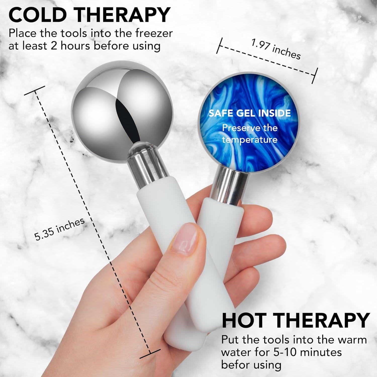 Bastones Cryo Floraison de Acero Inoxidable para Facial y Cuerpo