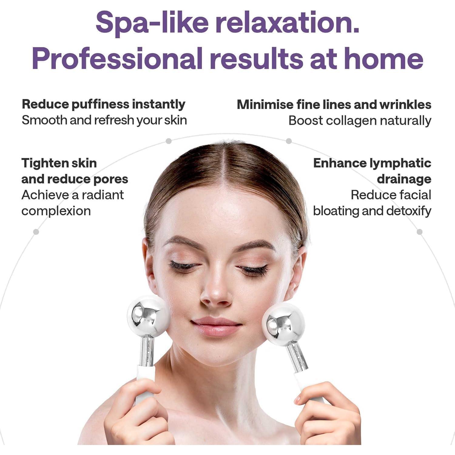 Esferas de Hielo Facial Acero Inoxidable Wonder Family 20x17cm