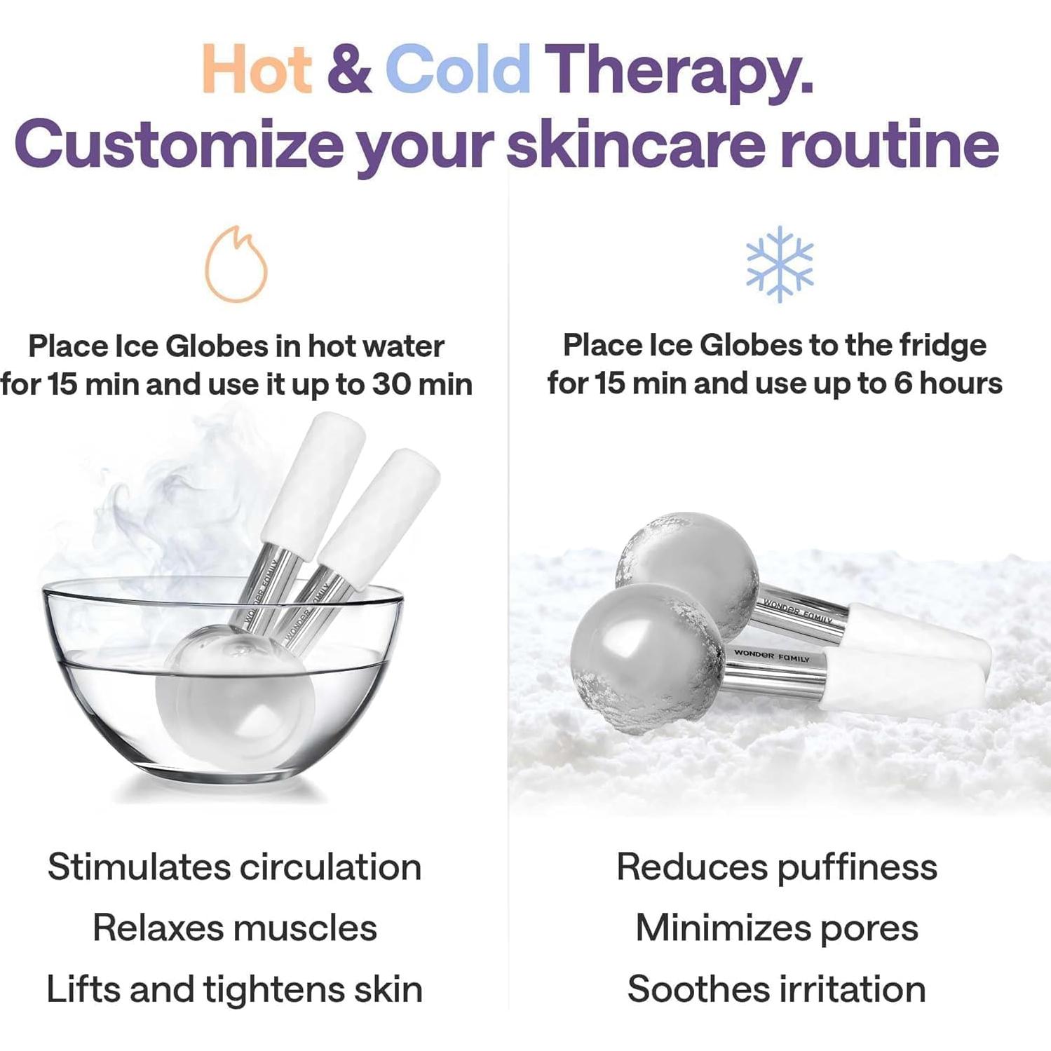 Esferas de Hielo Facial Acero Inoxidable Wonder Family 20x17cm