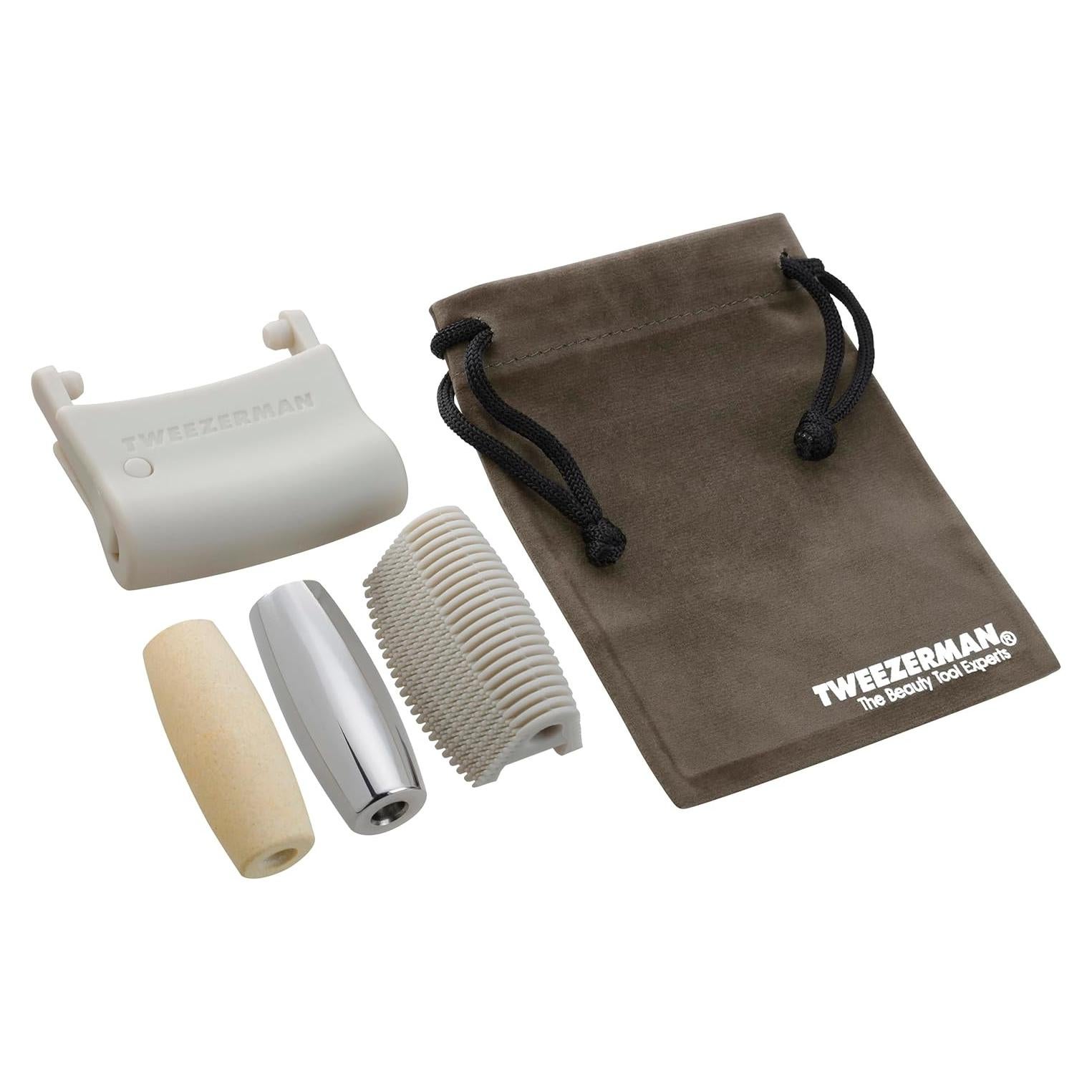 Juego de Rodillos Faciales 3-en-1 Tweezerman - Masaje, Exfoliación y Absorción