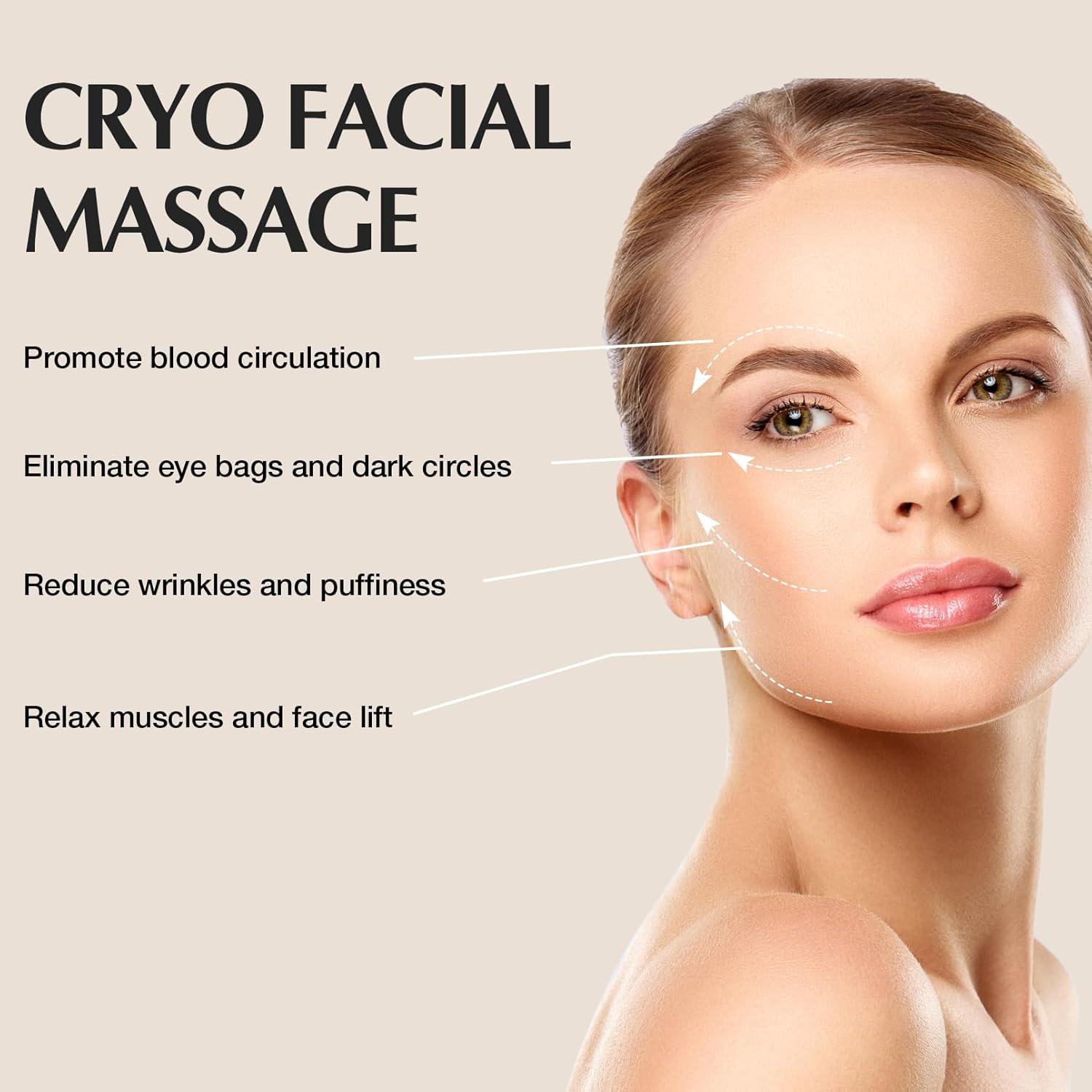 Gua Sha Cryo Sticks Fabludo Acero Inoxidable 2-en-1 Facial