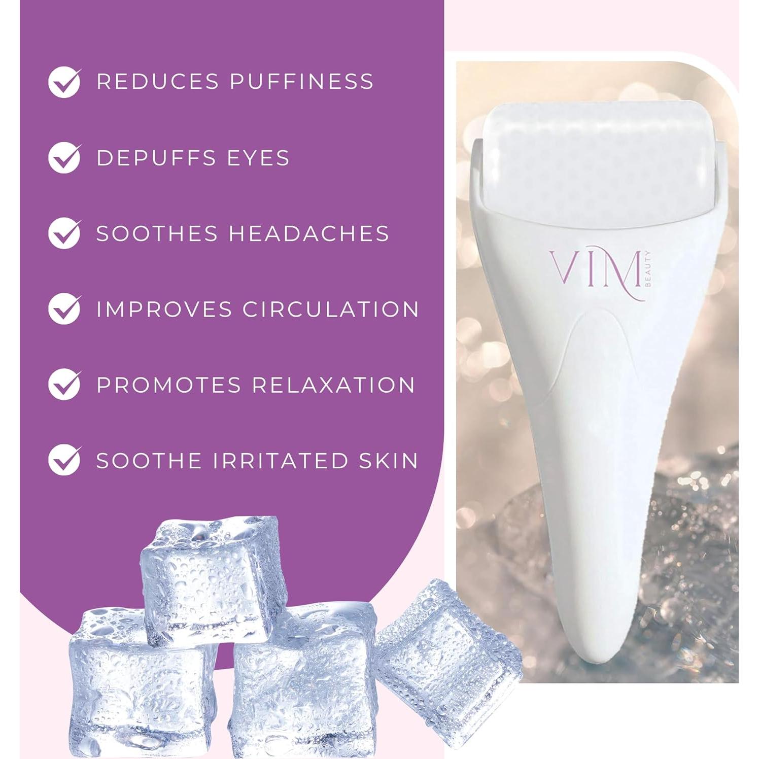Rodillo de Hielo Facial VIM Beauty - Masaje Frío para Piel