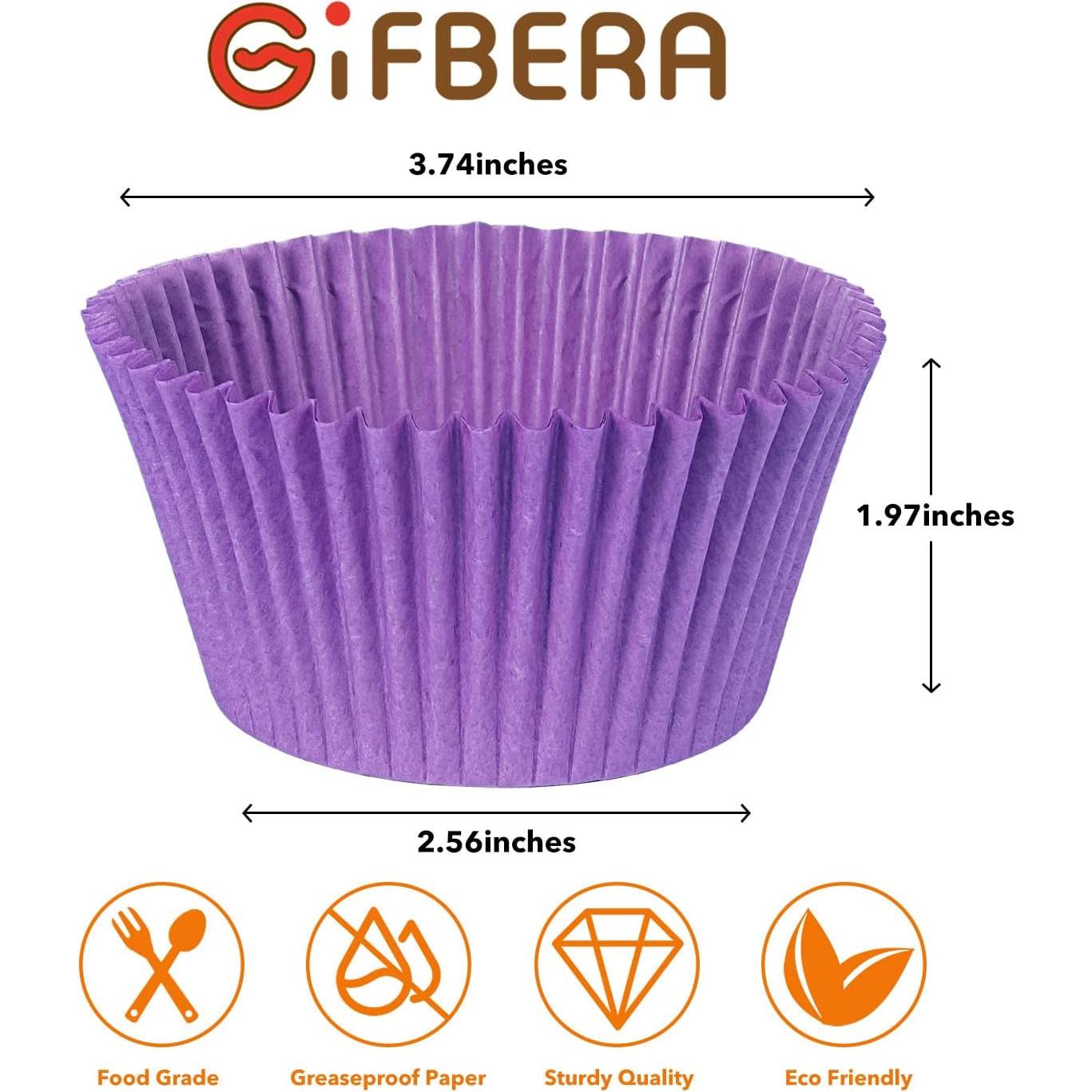 Forros para Cupcakes Jumbo GiFBERA 400 Unidades Multicolor
