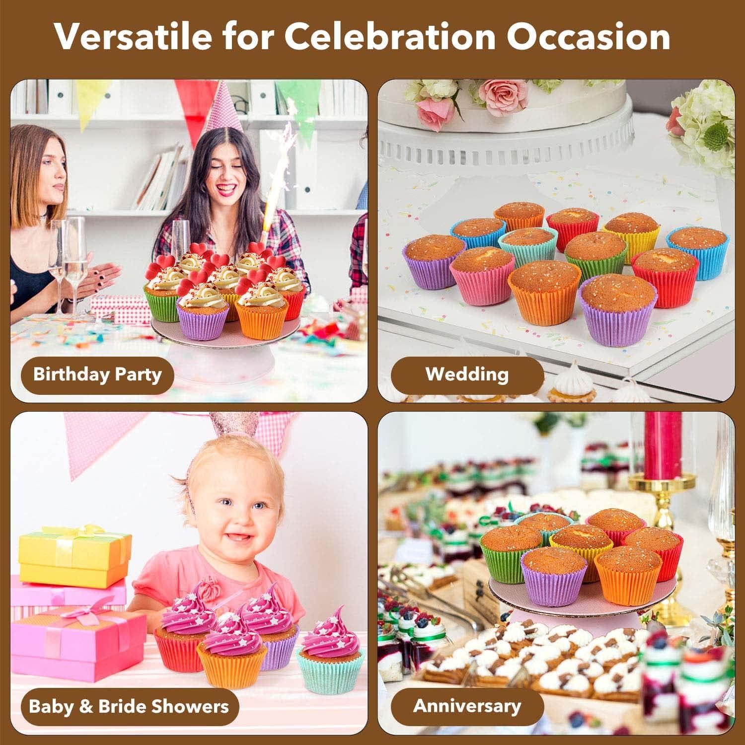 Forros para Cupcakes Jumbo GiFBERA 400 Unidades Multicolor