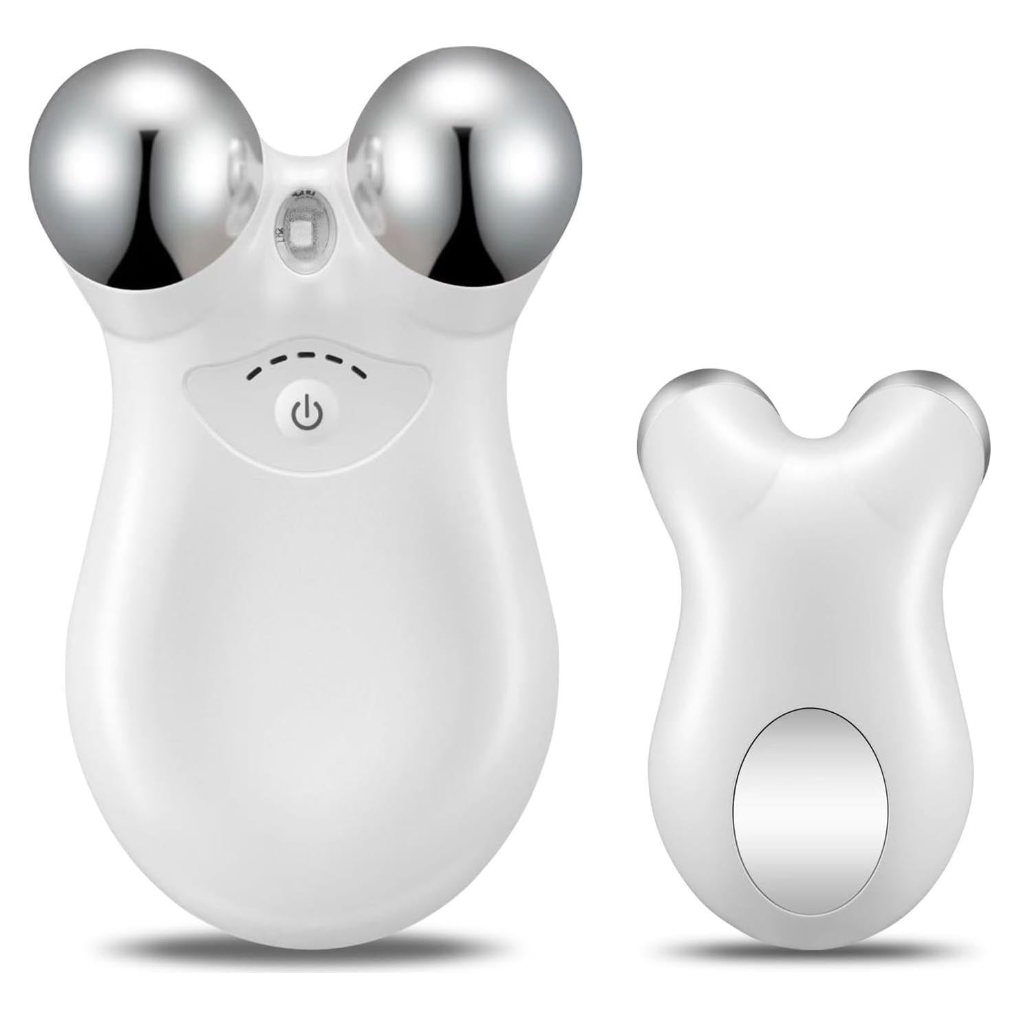 Rodillo de Masaje Facial AAZW Doble Cabeza con Luz LED