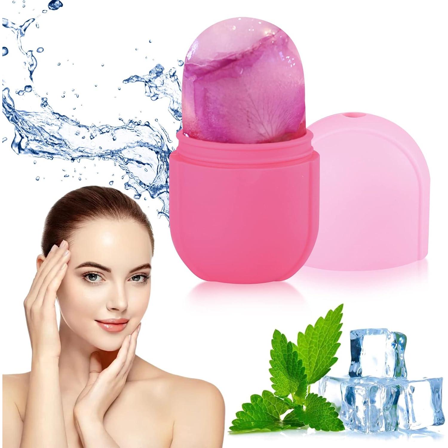 Rodillo de Hielo Aethland para Cuidado Facial Rosa 12.39cm