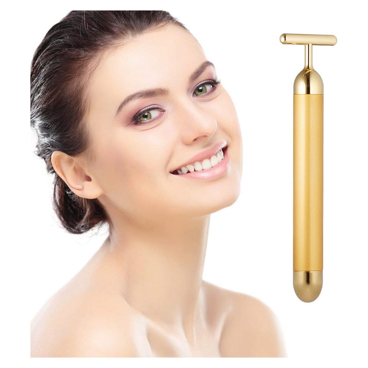 Masajeador Facial Eléctrico DANGSHAN 24K en Forma de T