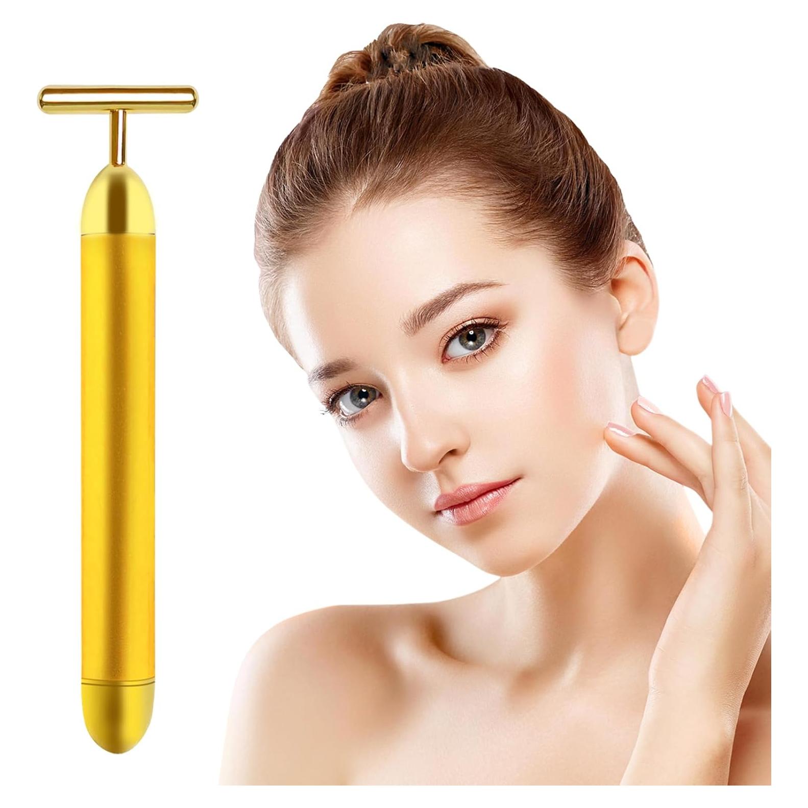 Barra de Masaje Facial Eléctrica Aubric 24k Compacta
