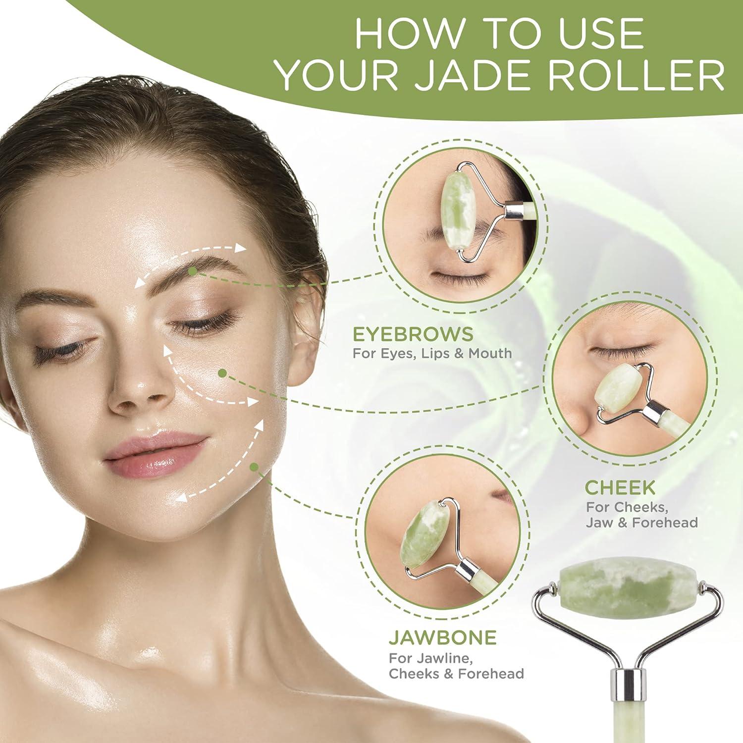 Juego de Rodillo de Jade y Gua Sha ZEN + ORIGIN - Masaje Facial