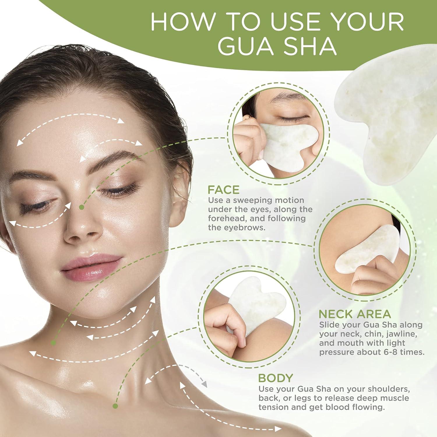 Juego de Rodillo de Jade y Gua Sha ZEN + ORIGIN - Masaje Facial