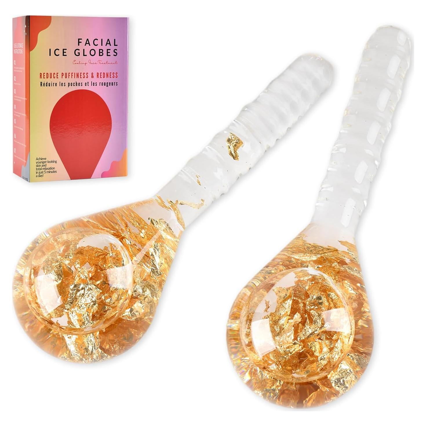 Esferas de Hielo Facial Lazzybeauty - Masajeador Frío para Piel