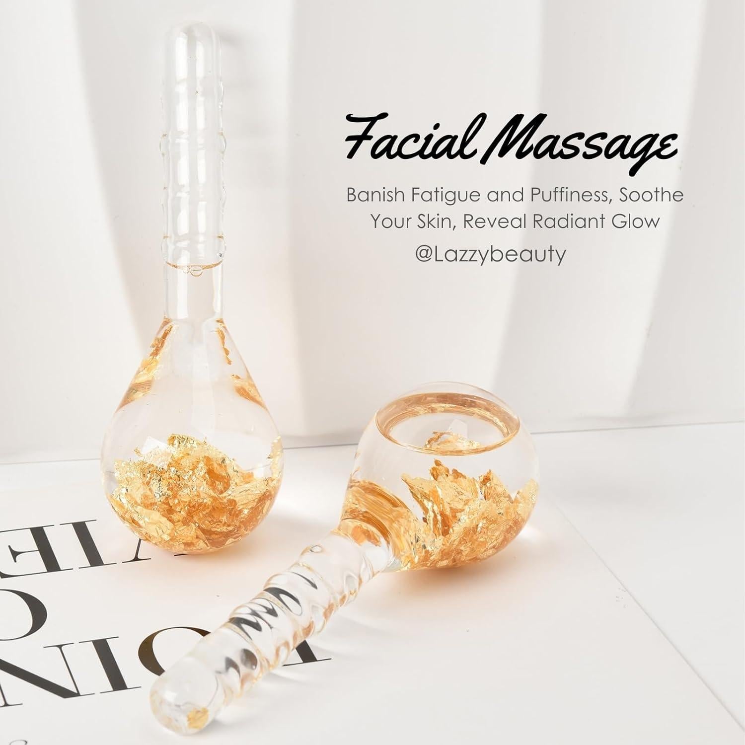 Esferas de Hielo Facial Lazzybeauty - Masajeador Frío para Piel