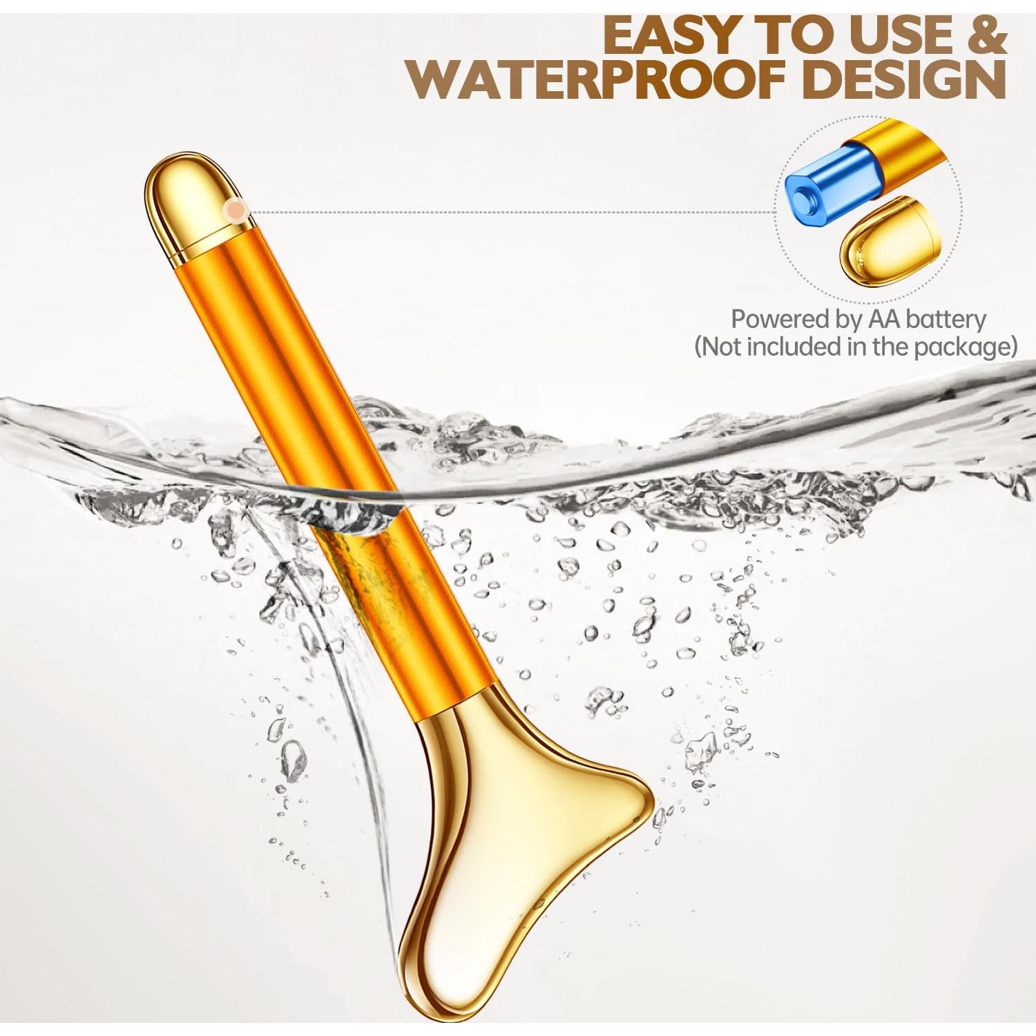 Masajeador Facial Eléctrico Amirce Gua Sha y Rodillo de Hielo