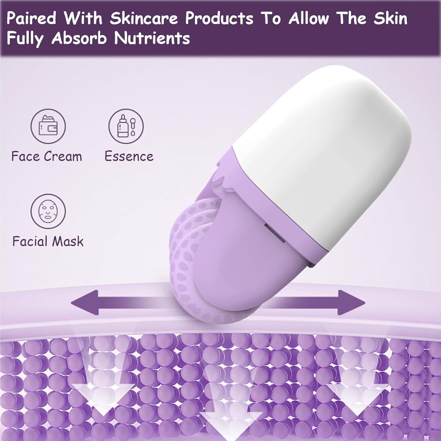 Rodillo de Hielo Facial LOUIIX 2 en 1 para Cuidado de Piel