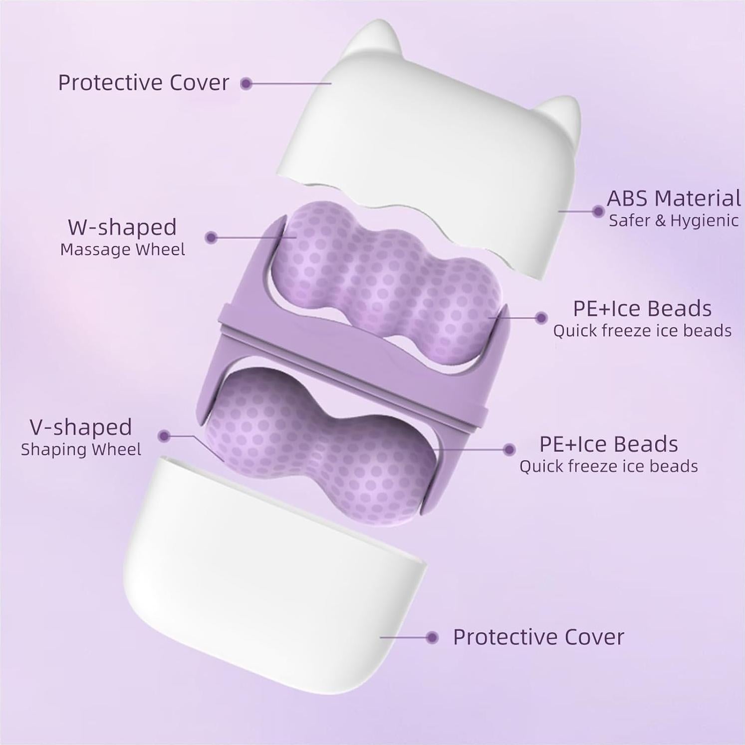 Rodillo de Hielo Facial LOUIIX 2 en 1 para Cuidado de Piel