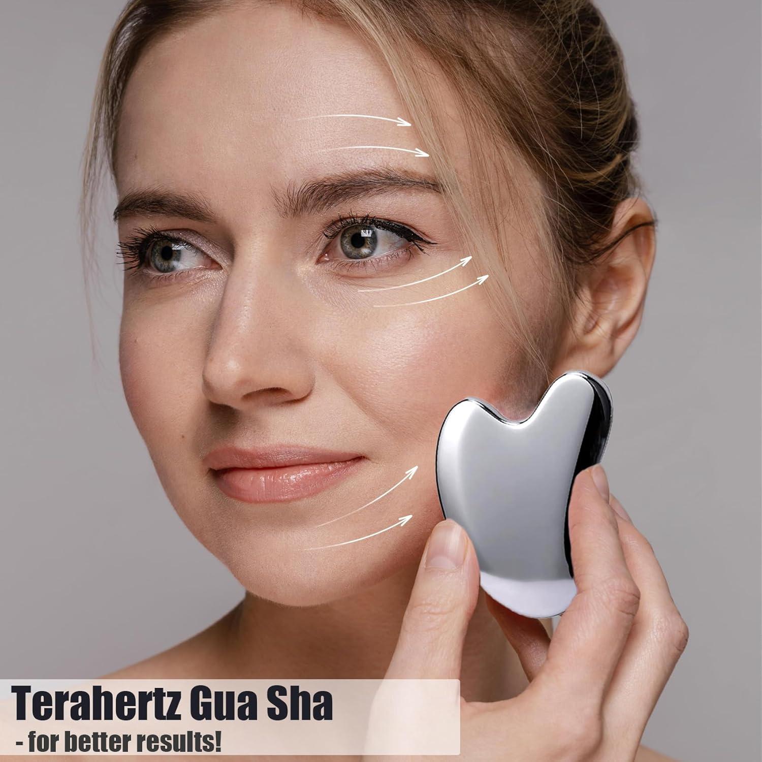 Set Gua Sha y Rodillo Facial Terahertz InfiniteRelax - 21x17cm