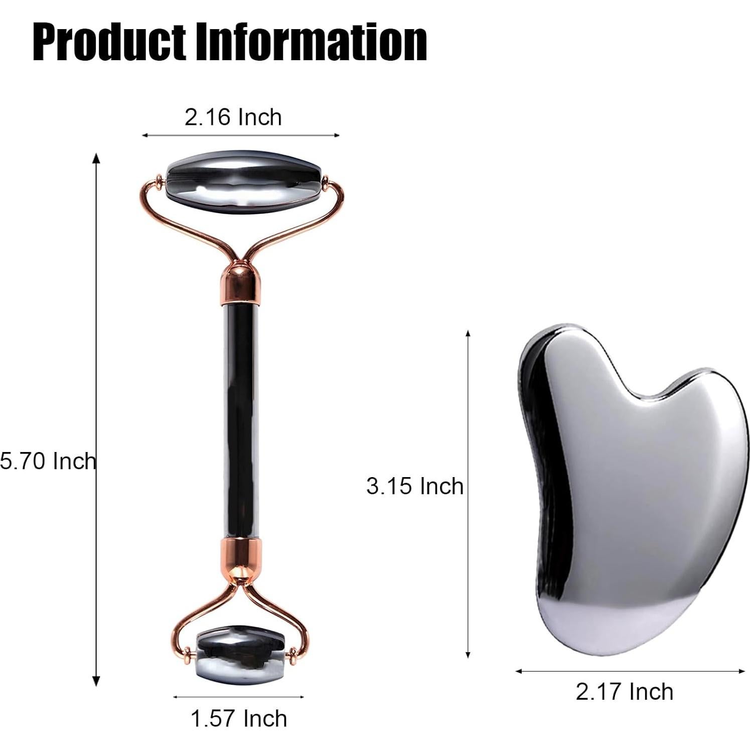 Set Gua Sha y Rodillo Facial Terahertz InfiniteRelax - 21x17cm