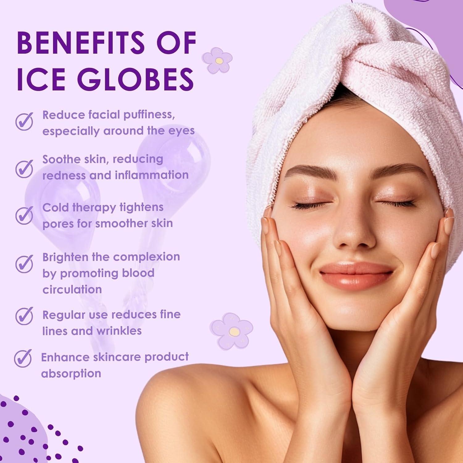 Esferas de Hielo Facial Lazzybeauty - Masajeador Antienvejecimiento