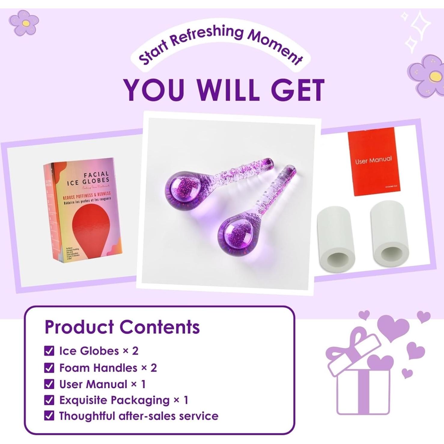 Esferas de Hielo Facial Lazzybeauty - Masajeador Antienvejecimiento