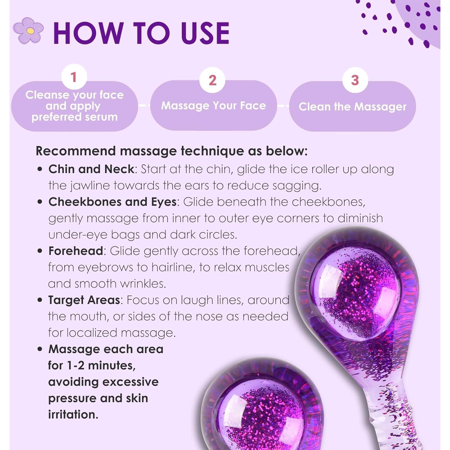 Esferas de Hielo Facial Lazzybeauty - Masajeador Antienvejecimiento