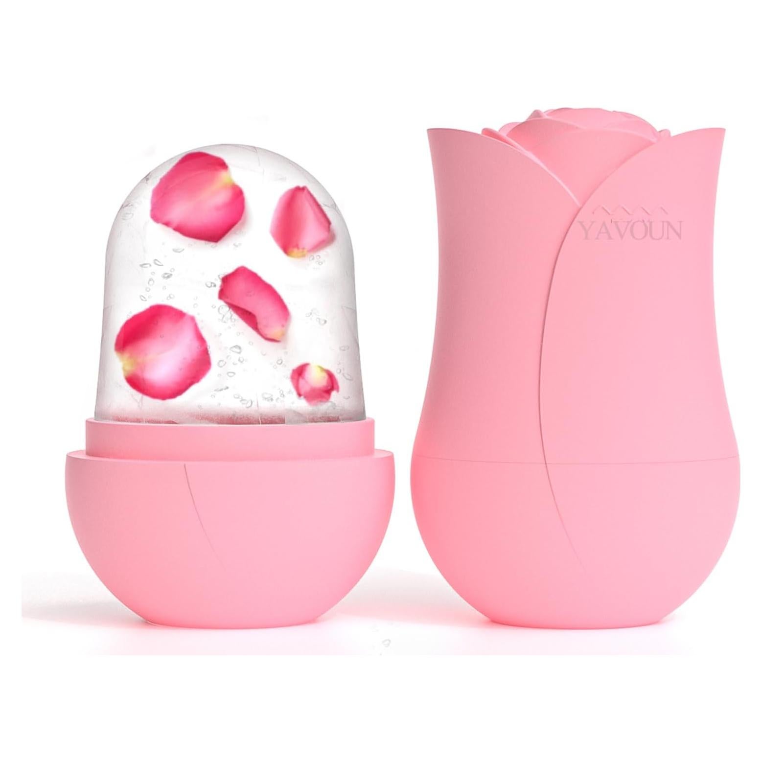 Rodillo de Hielo Facial YAVOUN Rosa 10.31 cm Silicona