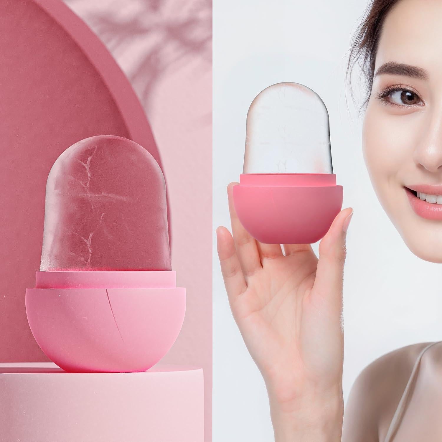 Rodillo de Hielo Facial YAVOUN Rosa 10.31 cm Silicona