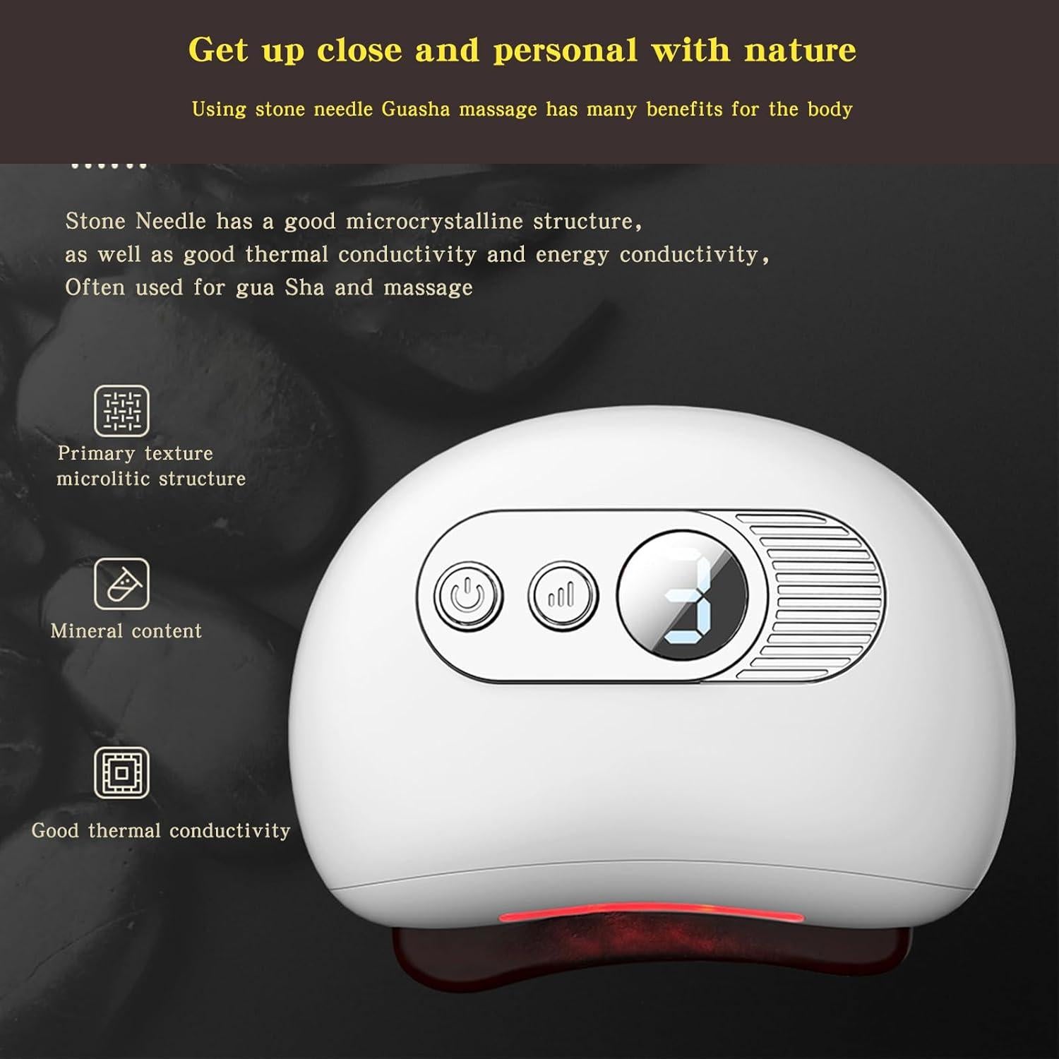 Conjunto de herramientas Gua Sha QAOZUOI para masaje facial Rosa