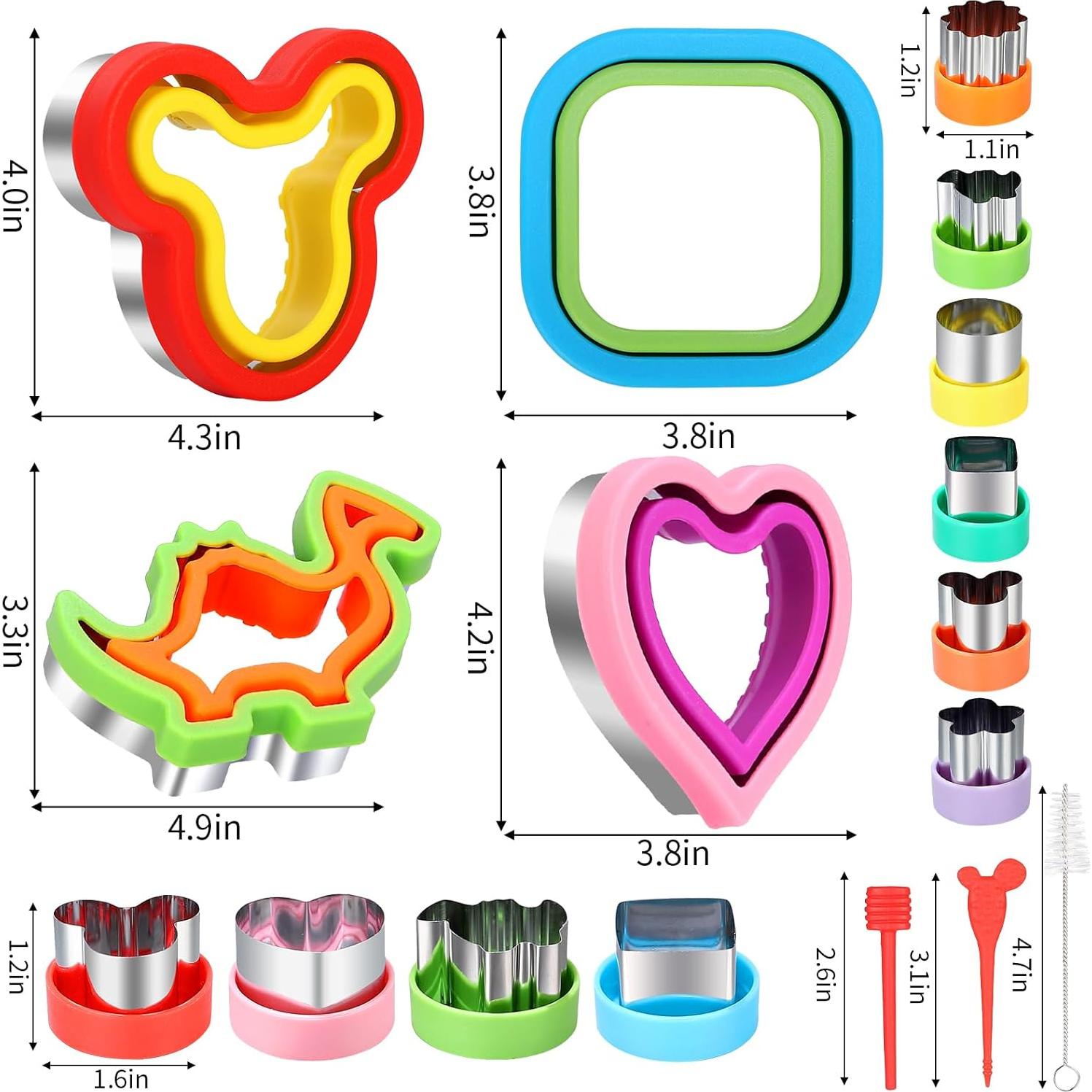 Cortadores de Sándwich Laxizar 4 Piezas + 12 Galletas