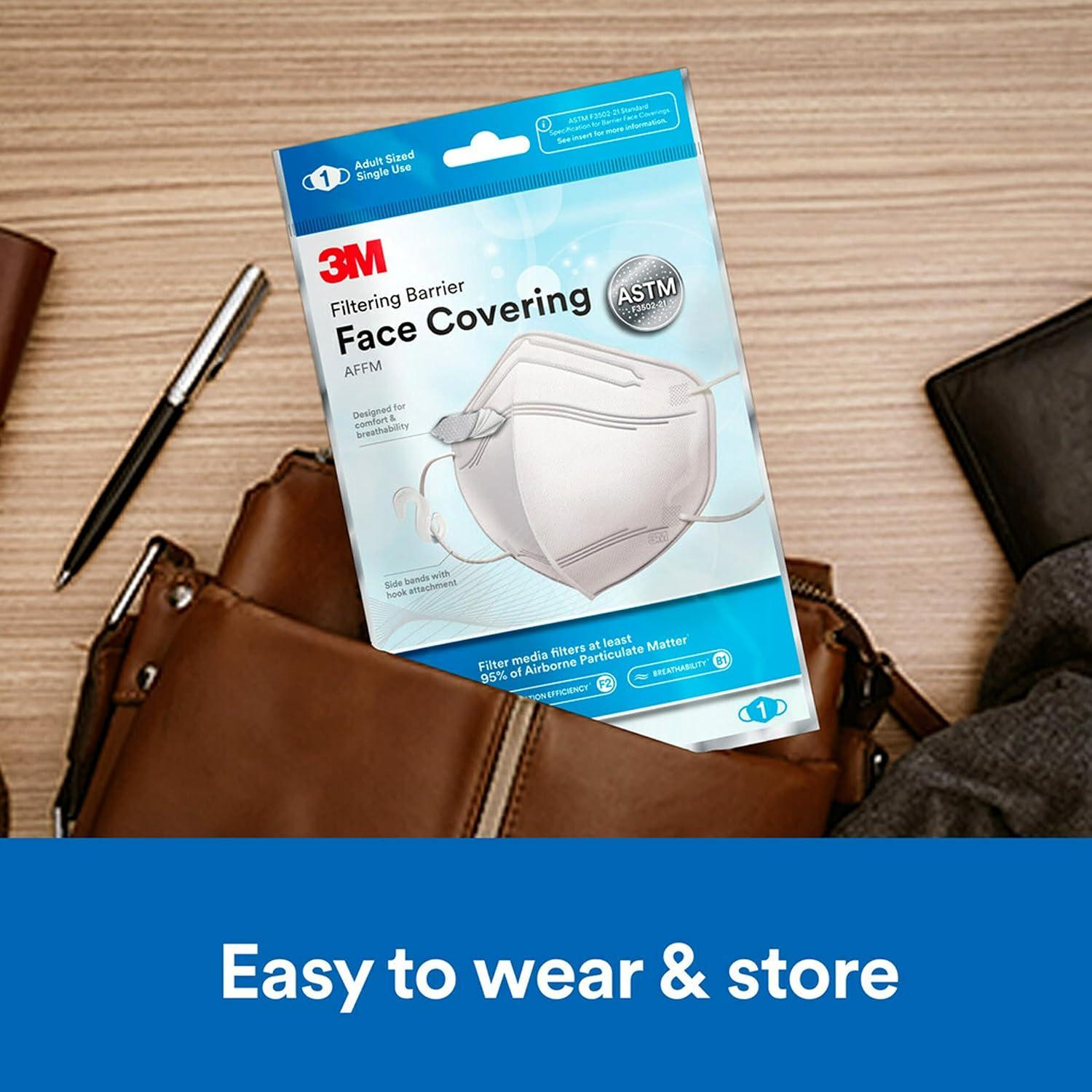 Cubierta Facial de Barrera Filtrante 3M AFFM-5, Paquete de 5