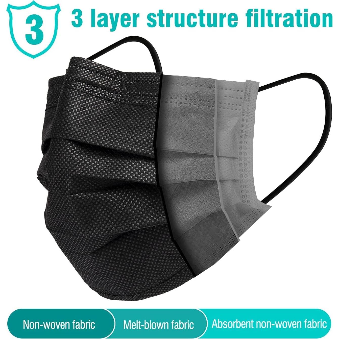 Paquete de 100 Mascarillas Desechables 3 Capas Acewin