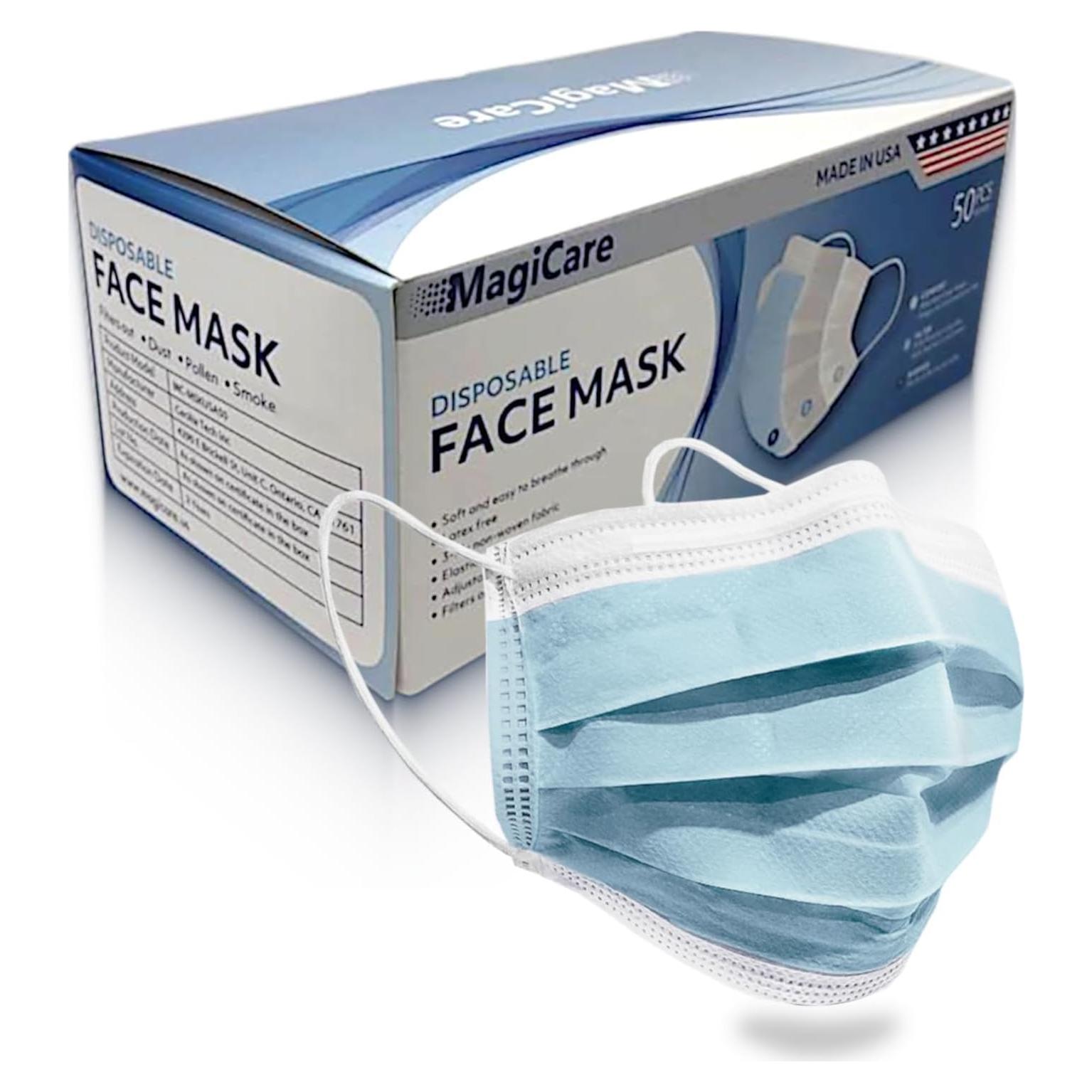 Máscaras Desechables MAGICARE Grado Médico 3 Capas - 50 Unidades