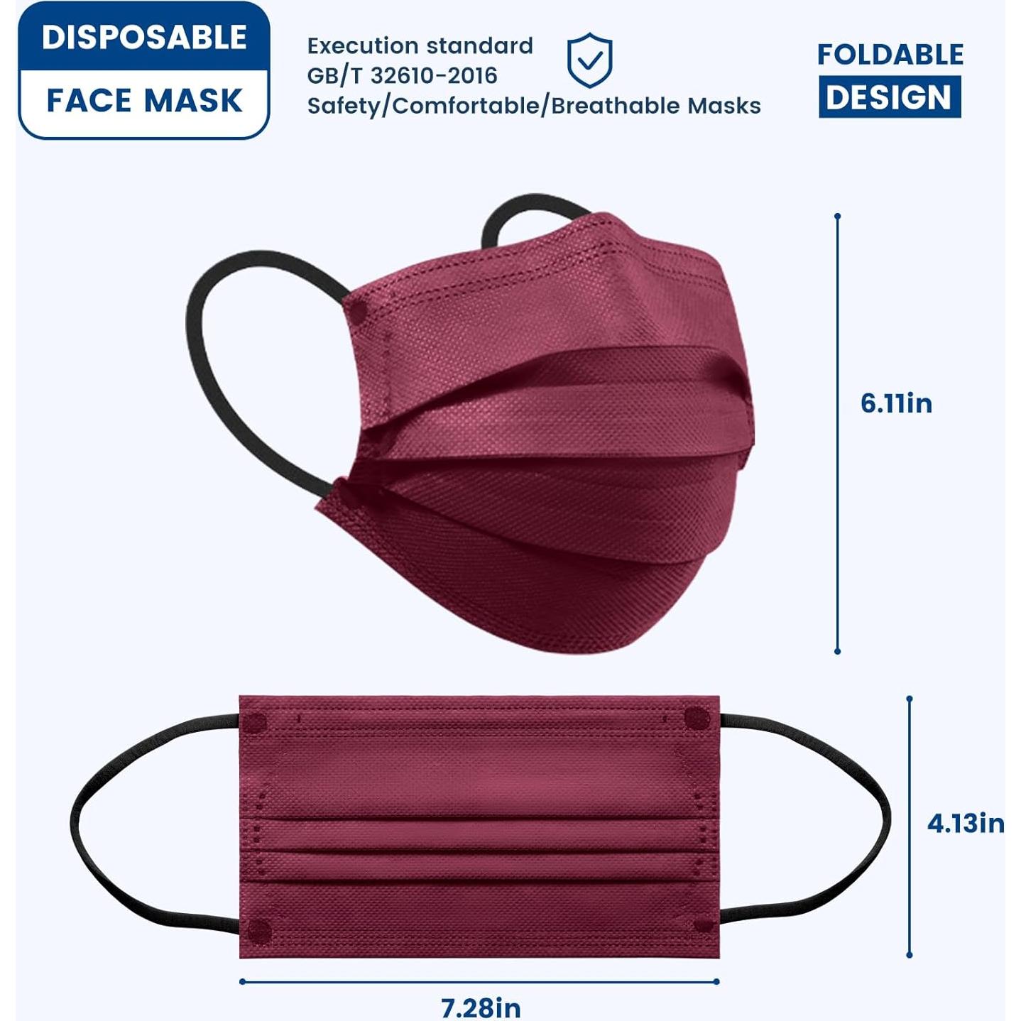 Mascarillas Desechables NEWLA 4 Capas - 50 Unidades, 10 Colores