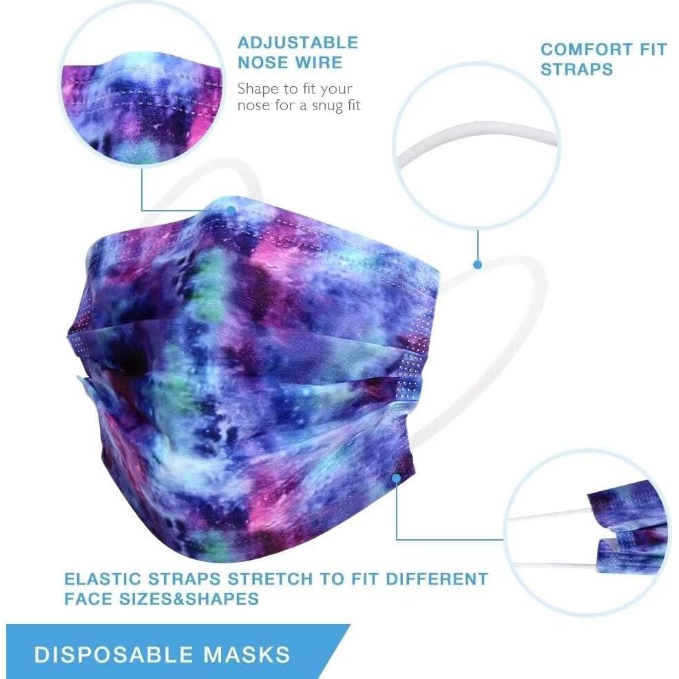 Mascarillas Desechables 3 Capas NVGSN - 100 Pcs Coloridas