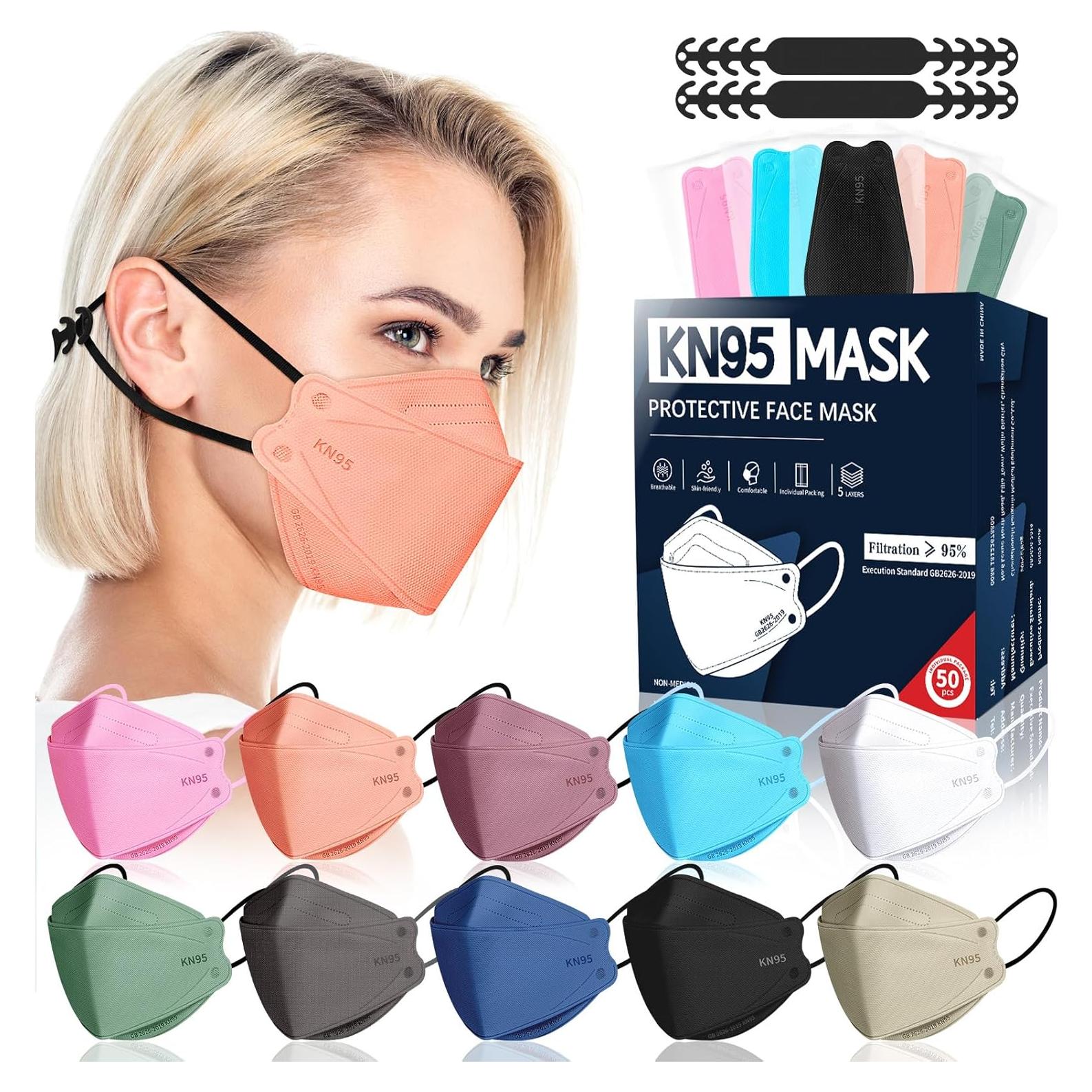 Mascarillas desechables KN95 FENFEN - Paquete 50 unidades 5 capas