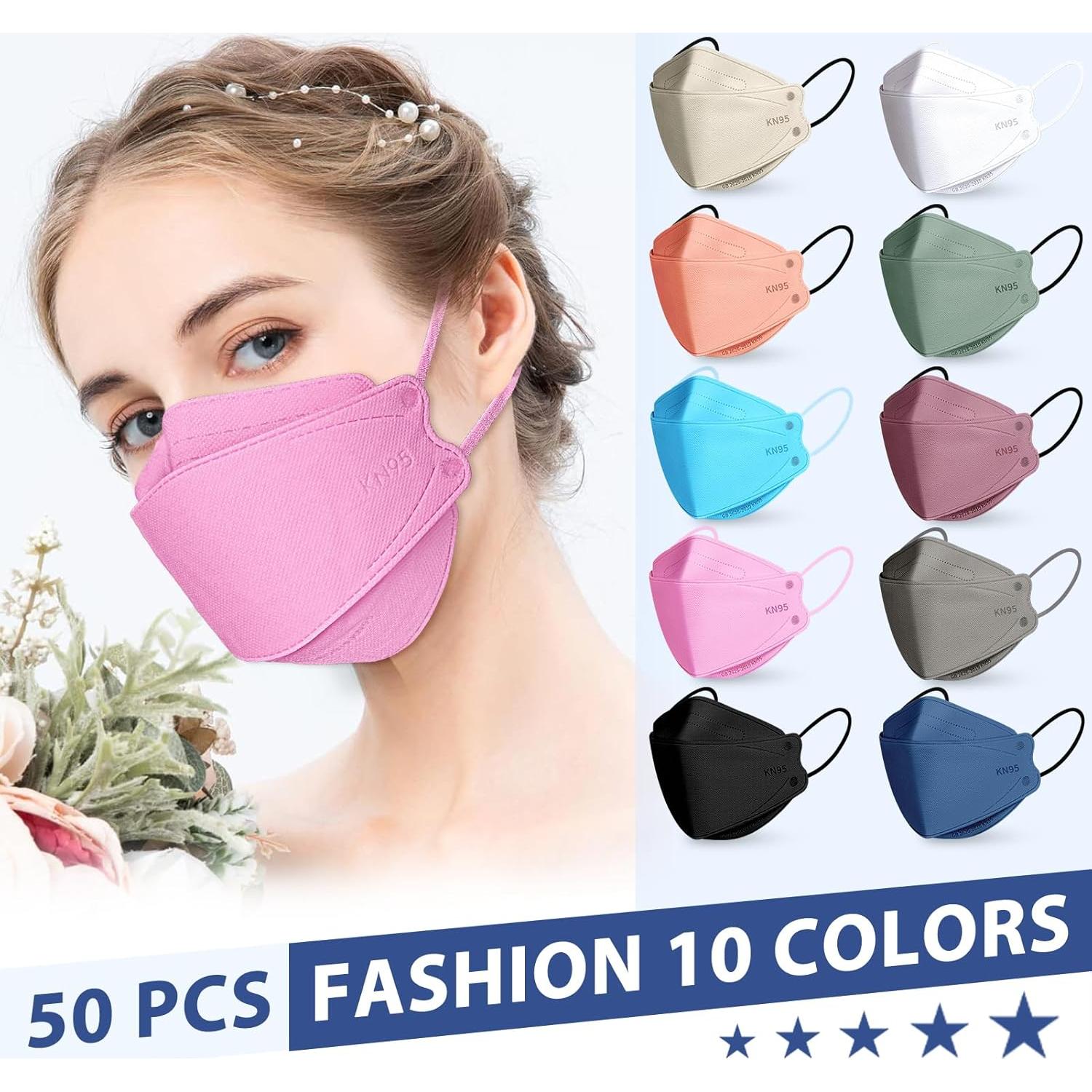 Mascarillas desechables KN95 FENFEN - Paquete 50 unidades 5 capas