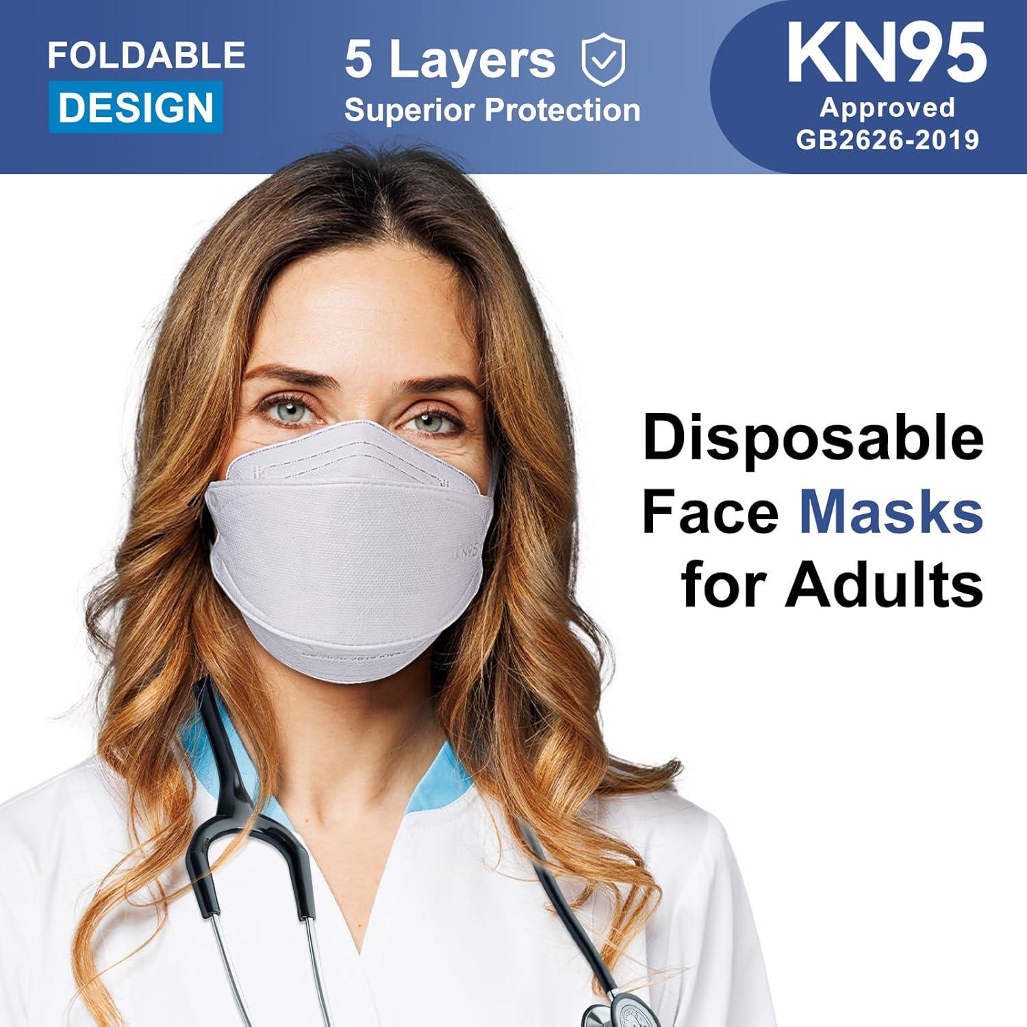 Mascarillas desechables KN95 FENFEN - Paquete 50 unidades 5 capas
