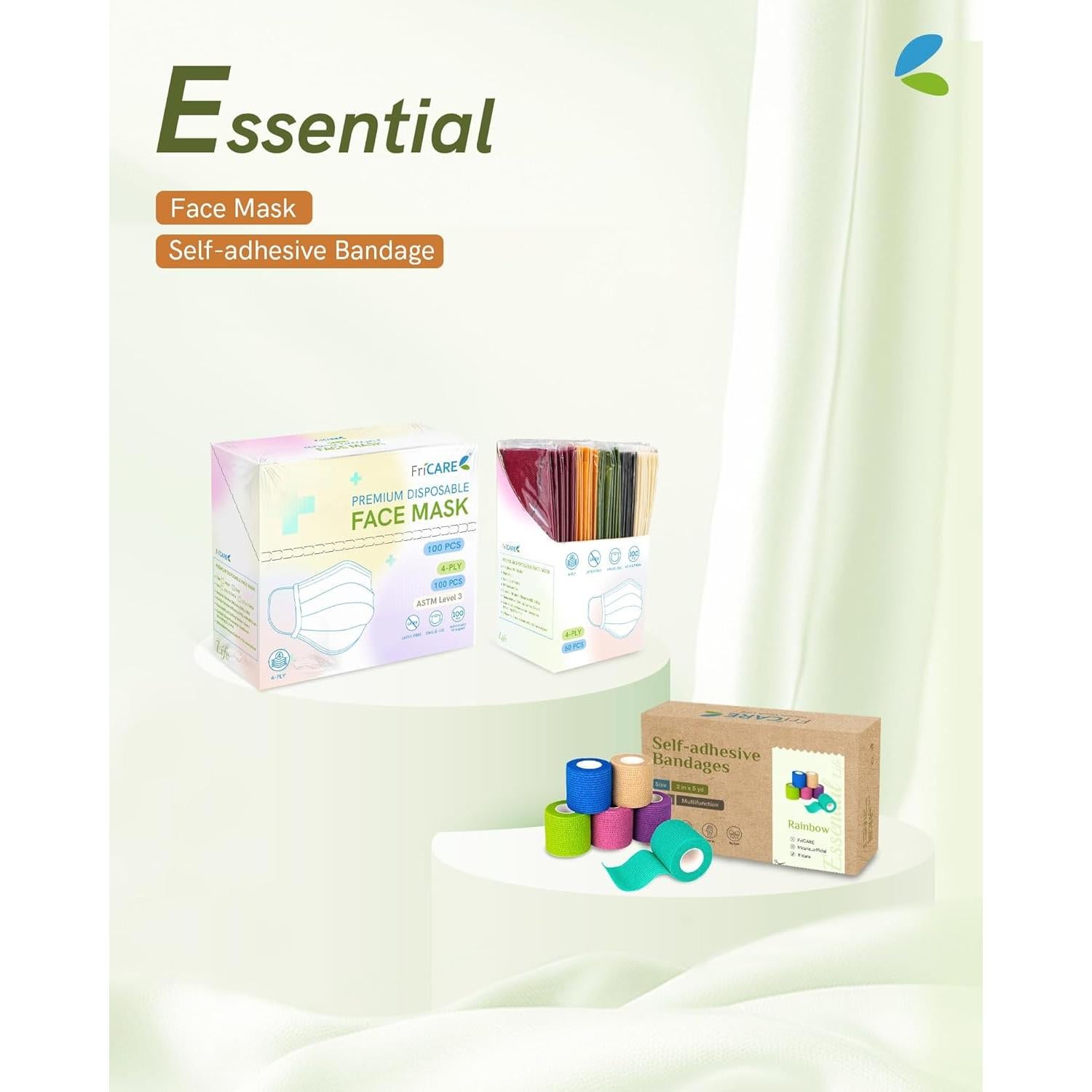 Mascarillas desechables FriCARE 4 capas ASTM Nivel 3 - 100 unidades