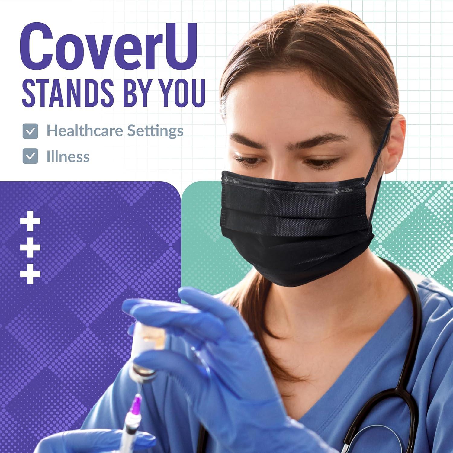 Mascarilla Desechable Medtecs 50 Pcs - 3 Capas Adulto - ASTM Nivel 1