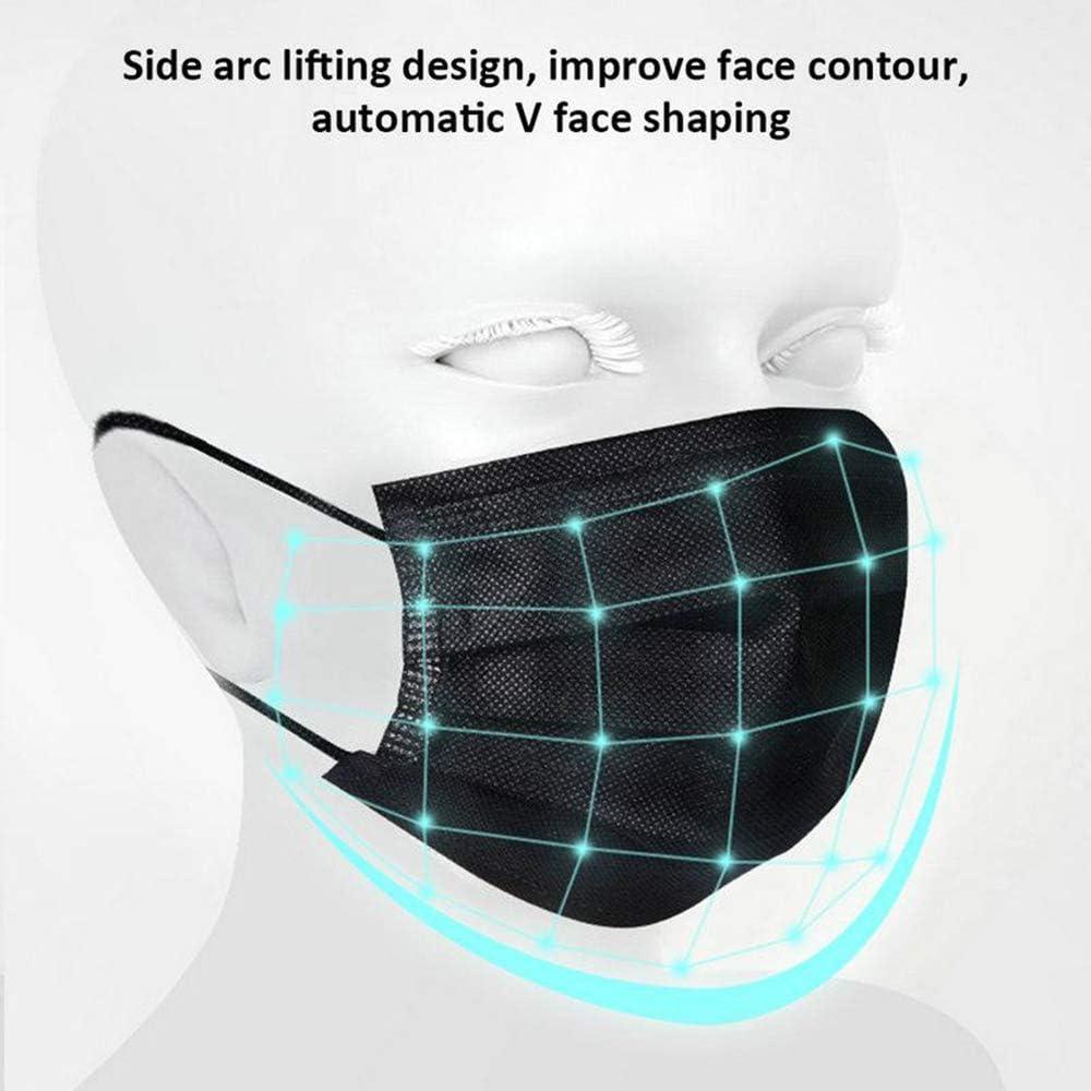 Paquete de 100 Mascarillas Desechables Negras DR.MOXA 3 Capas