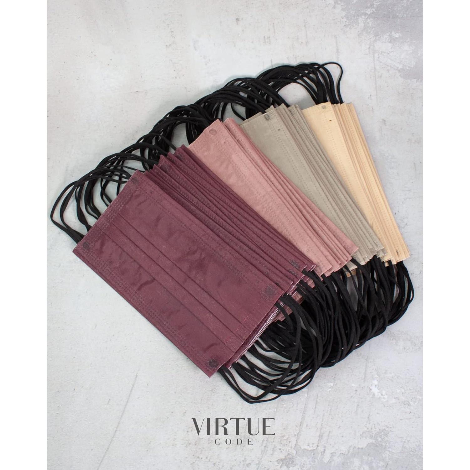 Mascarillas Desechables VIRTUE CODE 3 Capas - 50 Unidades Tonos Tierra