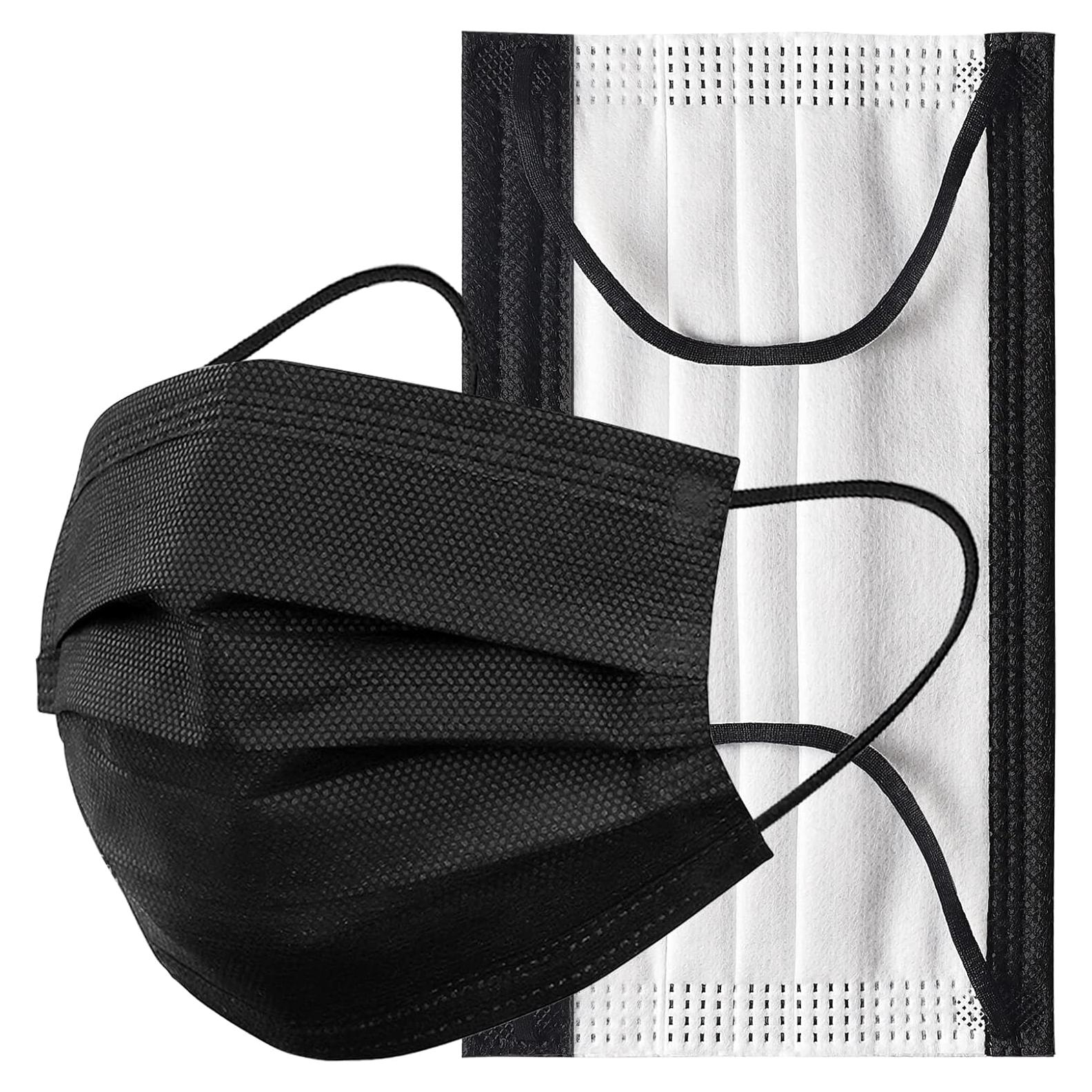 Mascarillas Desechables Negras 4 Capas Assacalynn 50PCS