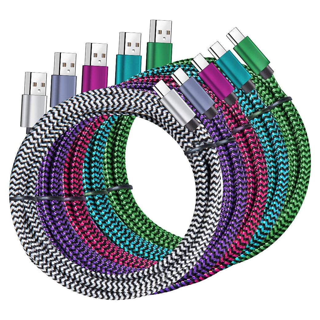 Cable USB Tipo C QQLIKE 1.83m Carga Rápida 3A Nylon Trenzado