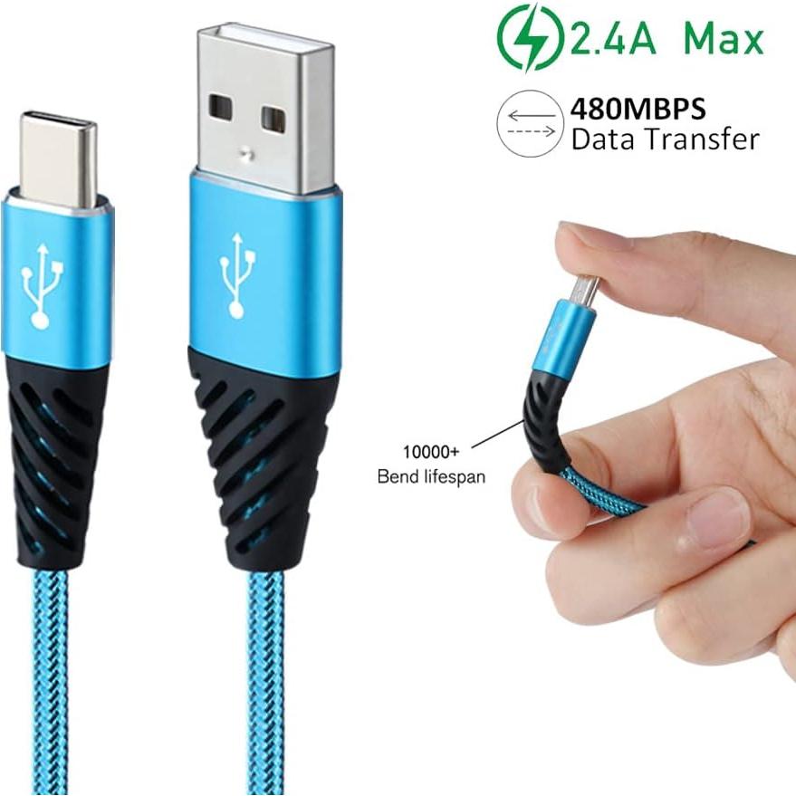 Cable de Carga Rápida USB A a Tipo C Bynccea 10FT 4-Pack