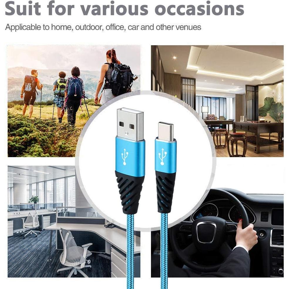 Cable de Carga Rápida USB A a Tipo C Bynccea 10FT 4-Pack