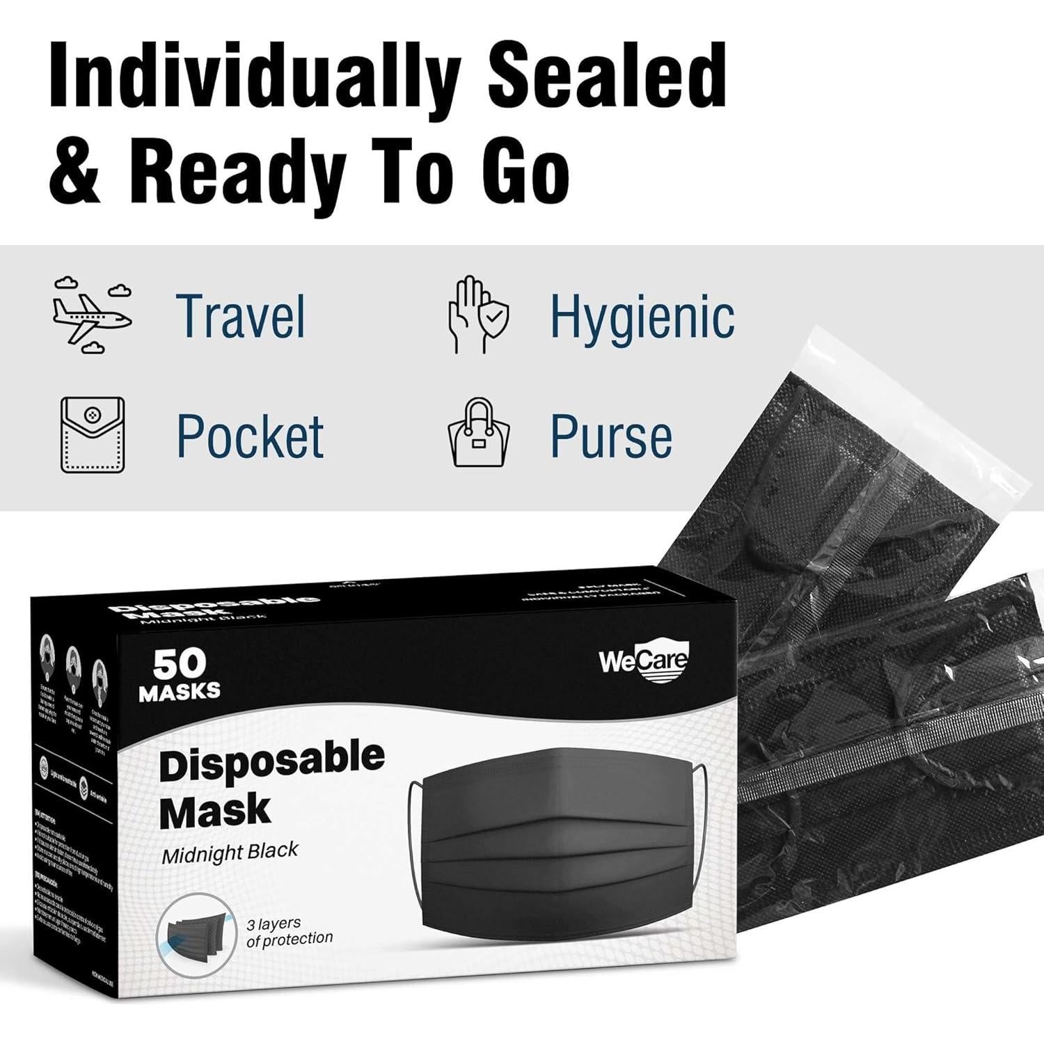 Máscaras Faciales Desechables WeCare - 50 Unidades Colores