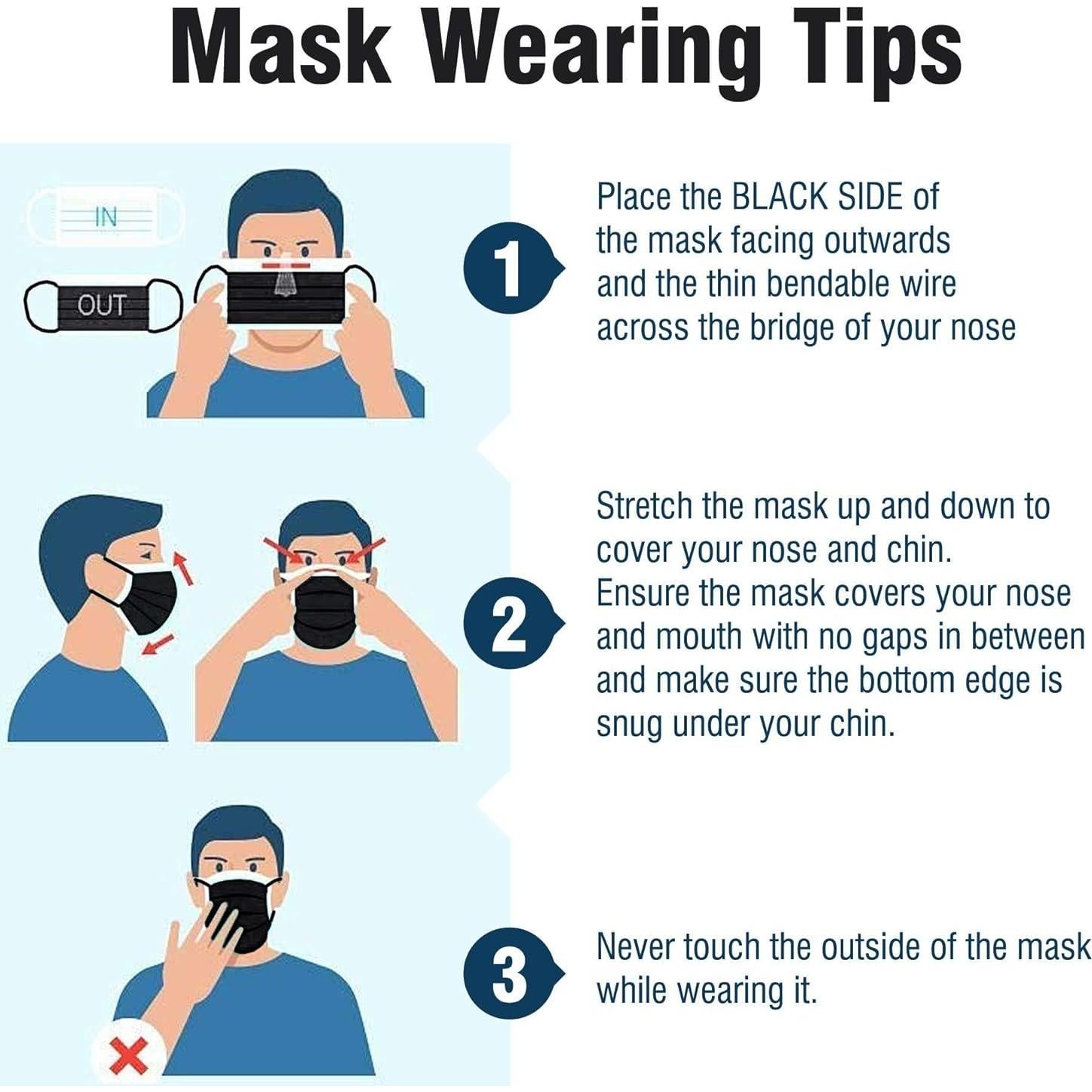 Máscaras Faciales Desechables WeCare - 50 Unidades Colores