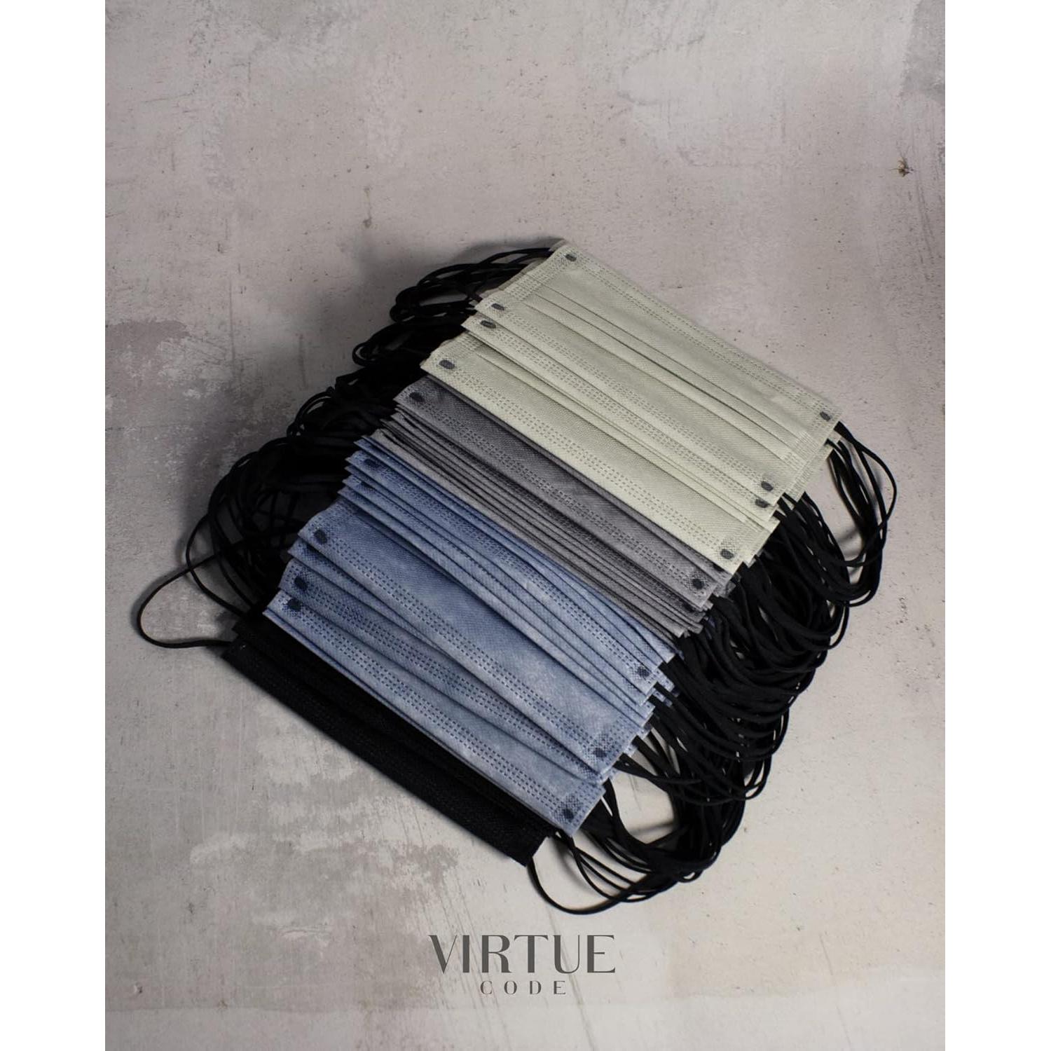 Mascarillas Desechables VIRTUE CODE 3 Capas Coloridas 50 Unidades