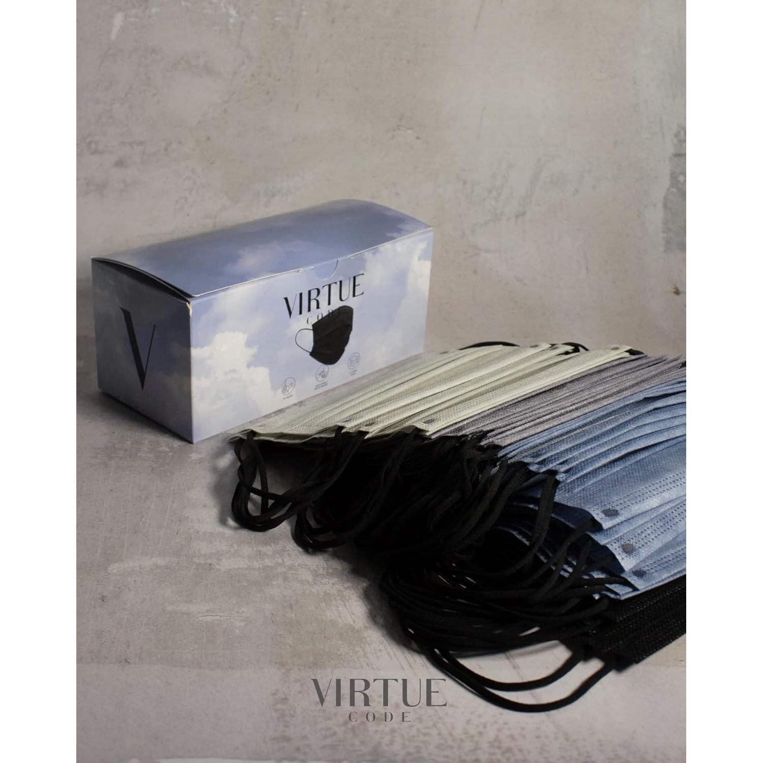 Mascarillas Desechables VIRTUE CODE 3 Capas Coloridas 50 Unidades