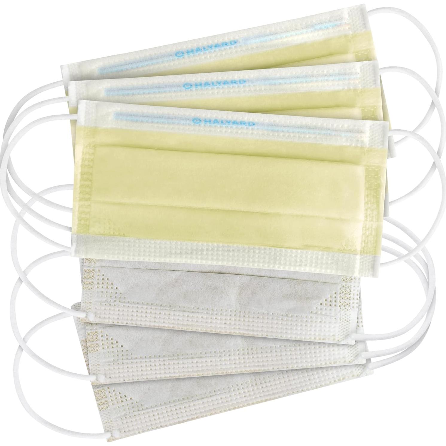 Mascarillas Desechables Halyard FLUIDSHIELD 1 Amarillo 50 Unidades